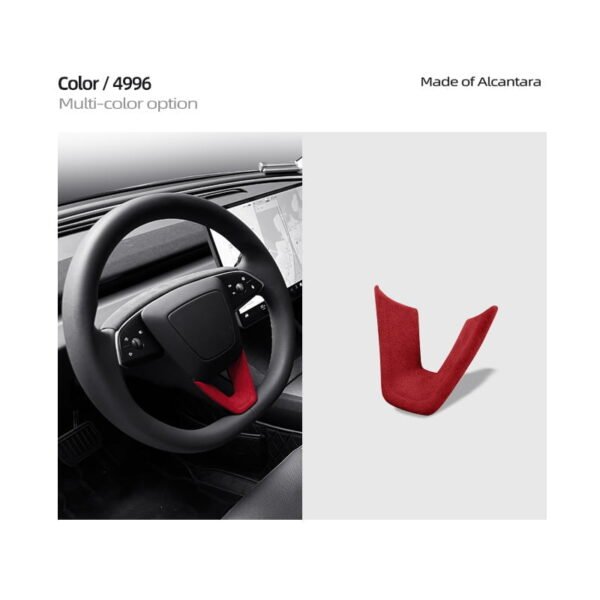 2024 Model 3 Highland Alcantara Steering Wheel U-Shaped Cover Sticker