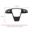 Model S/X 2021+ Plaid Real Carbon Fiber Steering Wheel Fascia Middle Trim Cover