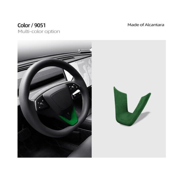 2024 Model 3 Highland Alcantara Steering Wheel U-Shaped Cover Sticker