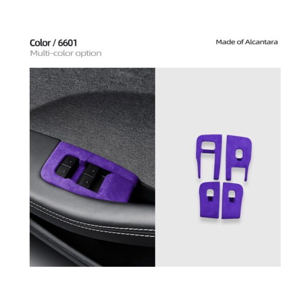 2024 Model 3 Highland Alcantara Window Switch Button Cover