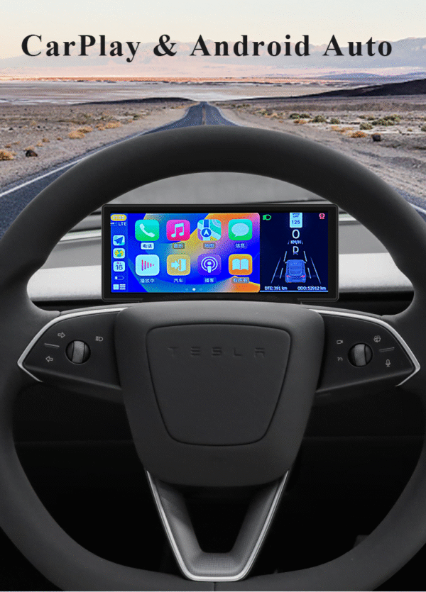 Tesla Model 3 Highland 6.86'' CarPlay Head Up Display Steering Wheel Instrument Cluster