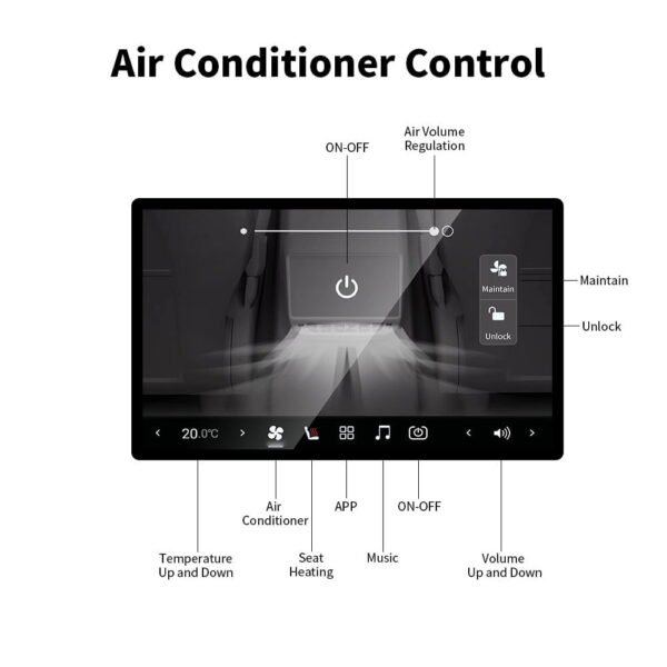 Tesla Model 3/Y 7-inch Plus Rear Entertainment & Climate Control Screen