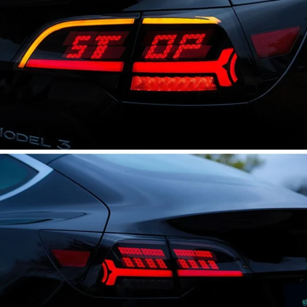 Tesla Model 3/Y  LED APP-controlled DIY Dynamic Letter Tail lights