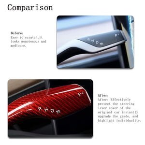 Model 3Y Real Carbon Fiber Turn Signal Gear Shift Stalk Covers