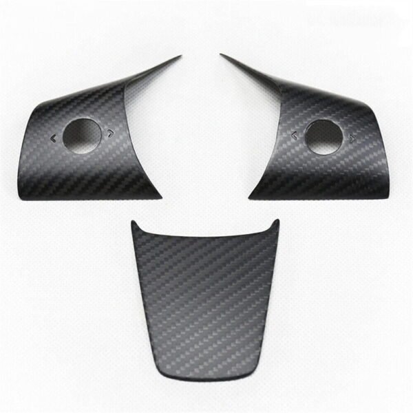 Model 3/Y Real Carbon Fiber Steering Wheel Cover (3-Pieces)