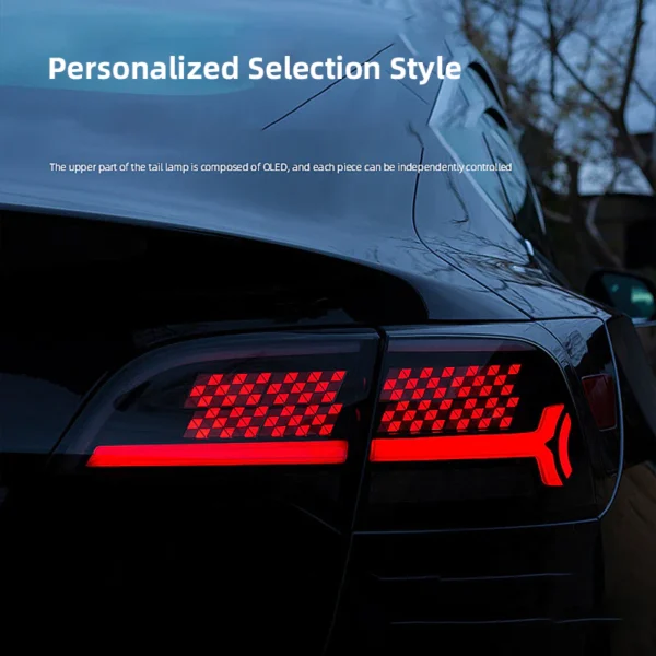 Tesla Model 3/Y  LED APP-controlled DIY Dynamic Letter Tail lights