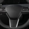 Model 3/Y Real Carbon Fiber Steering Wheel Cover (3-Pieces)