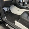 Tesla Model 3/Y Full Coverage Leather Floor Mats All-weather Anti-slip Waterproof Soft Surround Floor Liners