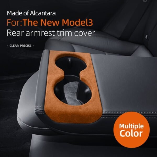 2024 Model 3 Highland Alcantara Rear Seat Cup Holder Cover