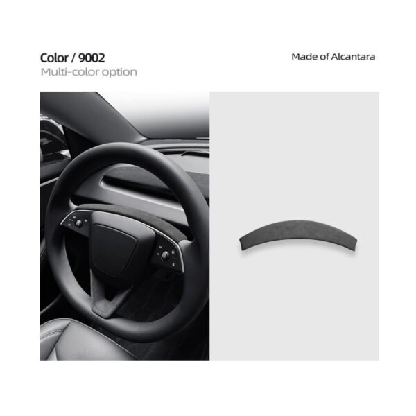 2024 Model 3 Highland Alcantara Steering Wheel Strip Cover