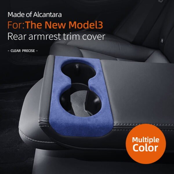 2024 Model 3 Highland Alcantara Rear Seat Cup Holder Cover