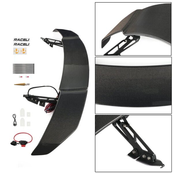 Tesla Model 3Y Electric Automatic Rear Spoiler Real Carbon Fiber Lift Tail Spoiler