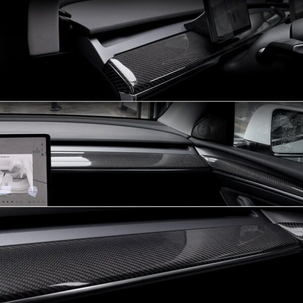 Model 3/Y Real Carbon Fiber Dashboard & Front Door Trim Panel Replacement Kit