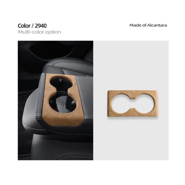 2024 Model 3 Highland Alcantara Rear Seat Cup Holder Cover