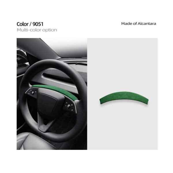 2024 Model 3 Highland Alcantara Steering Wheel Strip Cover
