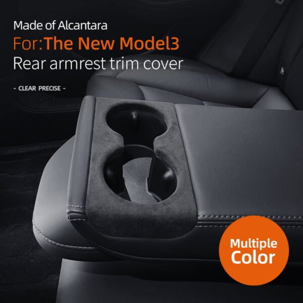 2024 Model 3 Highland Alcantara Rear Seat Cup Holder Cover