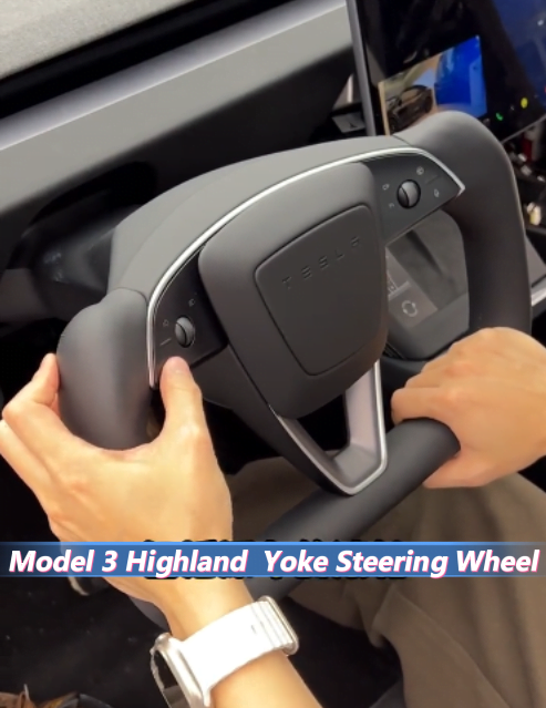 Tesla Model 3 Highland Yoke Steering Wheel (Inspired Designed by Model X/S Plaid Yoke Style)