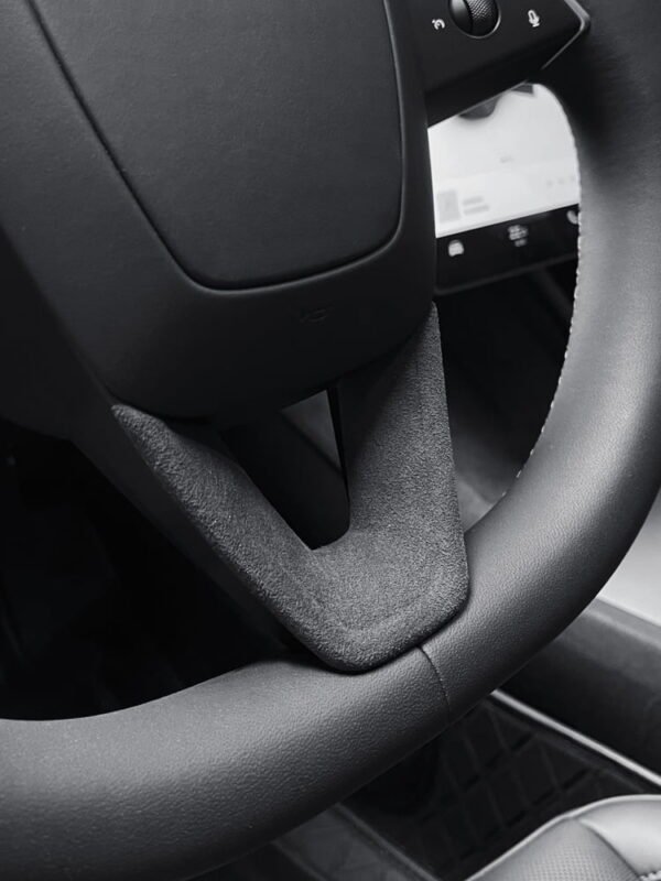 2024 Model 3 Highland Alcantara Steering Wheel U-Shaped Cover Sticker