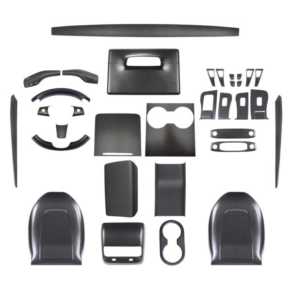 Model 3 / Y Real Carbon Fiber Tesla Interior Mods Wrap Kit