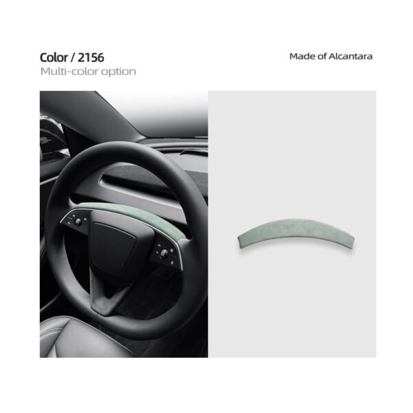 2024 Model 3 Highland Alcantara Steering Wheel Strip Cover