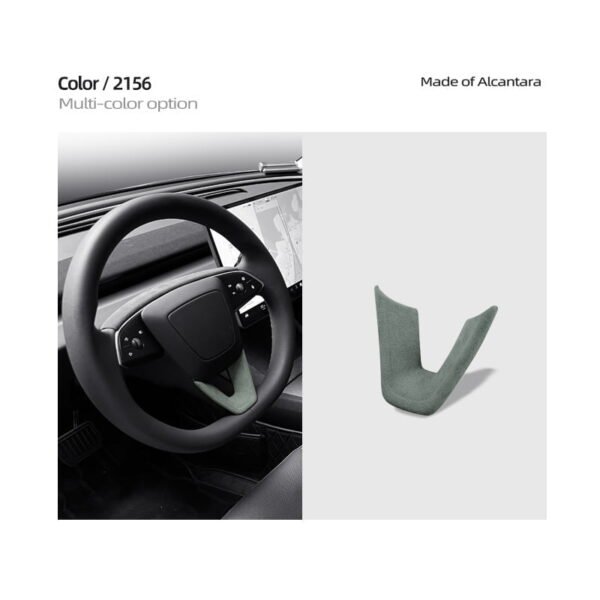 2024 Model 3 Highland Alcantara Steering Wheel U-Shaped Cover Sticker