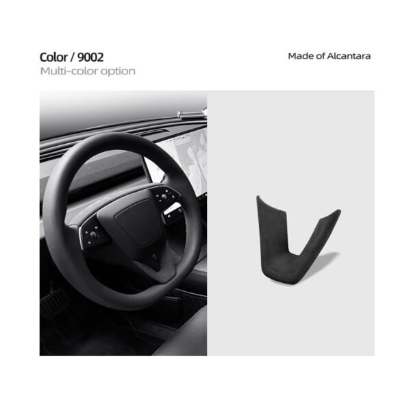 2024 Model 3 Highland Alcantara Steering Wheel U-Shaped Cover Sticker