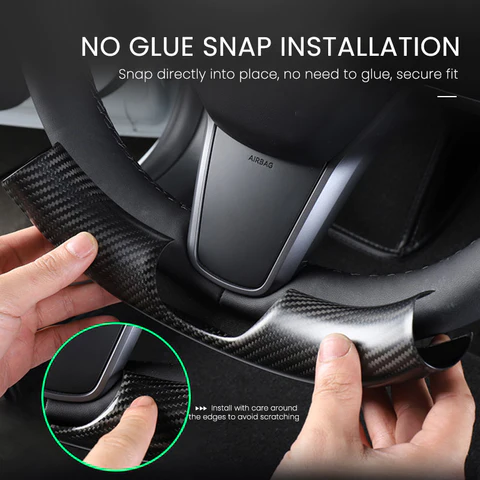 Model 3/Y Real Carbon Fiber Steering Wheel Cap