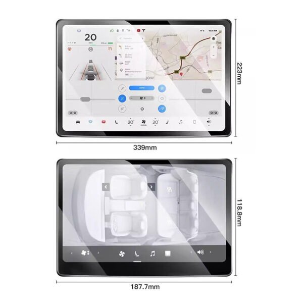 2024 Model 3 Highland Tempered Glass Screen Protectors ( Front & Rear Displays)