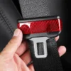 Real Carbon Fiber Seat Belt Fascia Cover for Model 3/Y 2017-2023 (2 PCS)