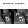 Real Carbon Fiber Seat Belt Fascia Cover for Model 3/Y 2017-2023 (2 PCS)