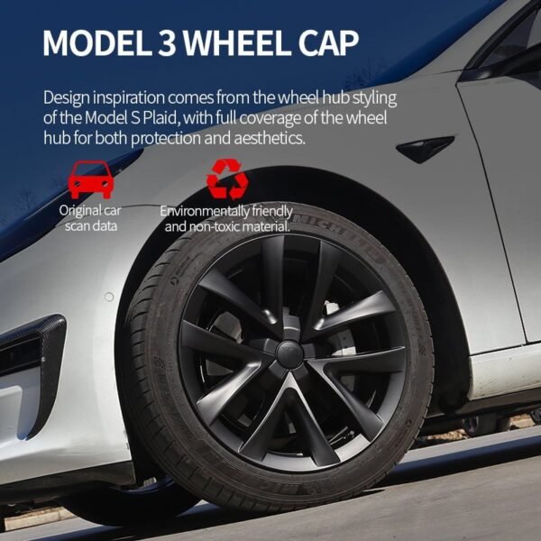 Tesla Model 3 18 inches Wheel Hup Caps Arachnid Wheel Covers