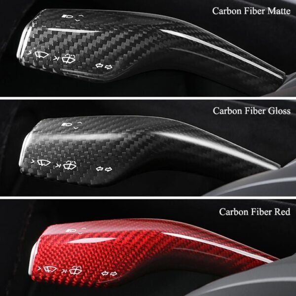 Model 3Y Real Carbon Fiber Turn Signal Gear Shift Stalk Covers