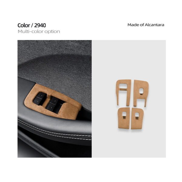 2024 Model 3 Highland Alcantara Window Switch Button Cover