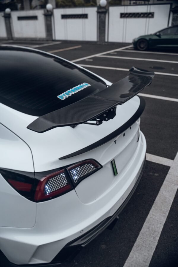 Tesla Model 3Y Electric Automatic Rear Spoiler Real Carbon Fiber Lift Tail Spoiler