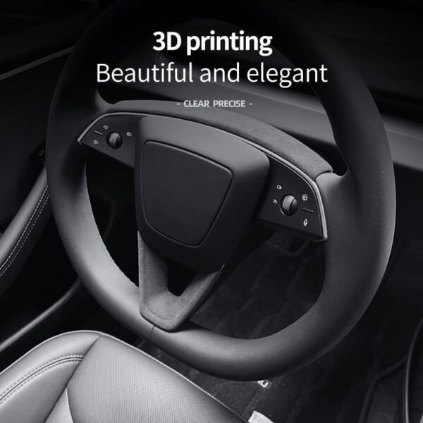 2024 Model 3 Highland Alcantara Steering Wheel U-Shaped Cover Sticker