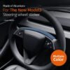 2024 Model 3 Highland Alcantara Steering Wheel Strip Cover