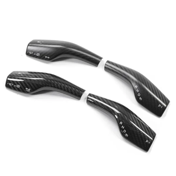 Model 3Y Real Carbon Fiber Turn Signal Gear Shift Stalk Covers
