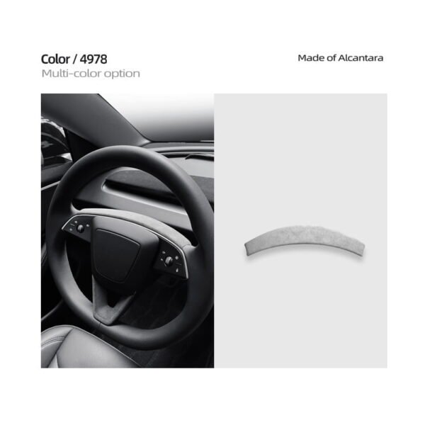 2024 Model 3 Highland Alcantara Steering Wheel Strip Cover