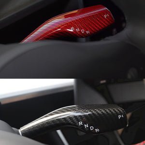 Model 3Y Real Carbon Fiber Turn Signal Gear Shift Stalk Covers
