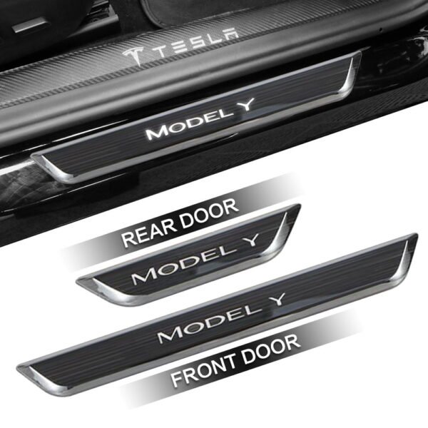 Model 3/Y illuminated LED Welcome Pedal Door Sill Protector