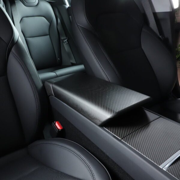 Tesla 2024 Model 3 Highland Real Carbon Fiber Armrest Cover