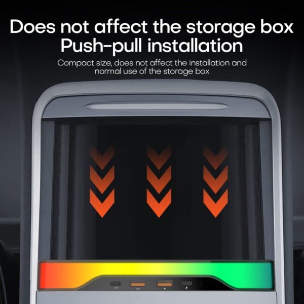 2021+ Model 3/Y Center Console Dynamic RGB USB Charging HUB