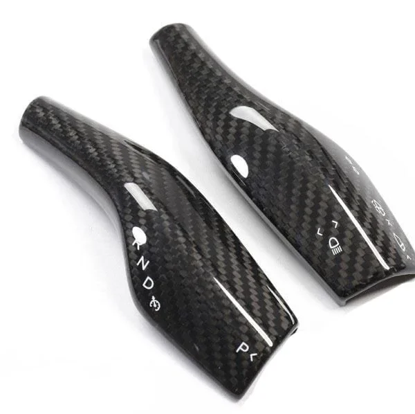 Model 3Y Real Carbon Fiber Turn Signal Gear Shift Stalk Covers