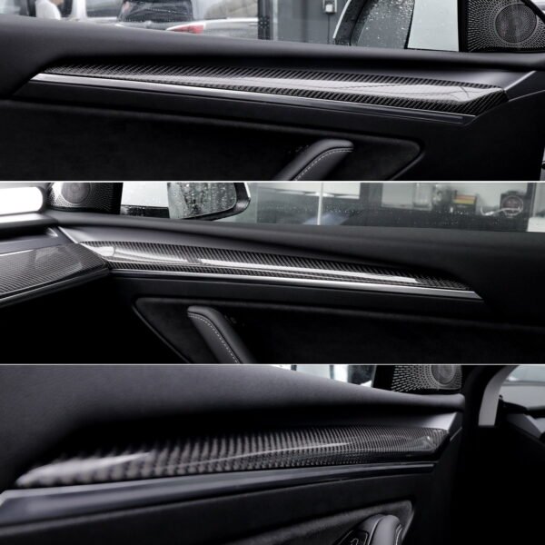 Model 3/Y Real Carbon Fiber Dashboard & Front Door Trim Panel Replacement Kit