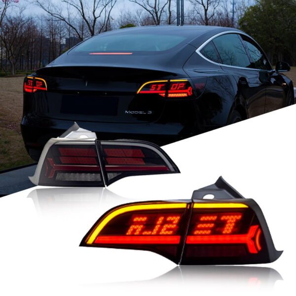 Tesla Model 3/Y  LED APP-controlled DIY Dynamic Letter Tail lights