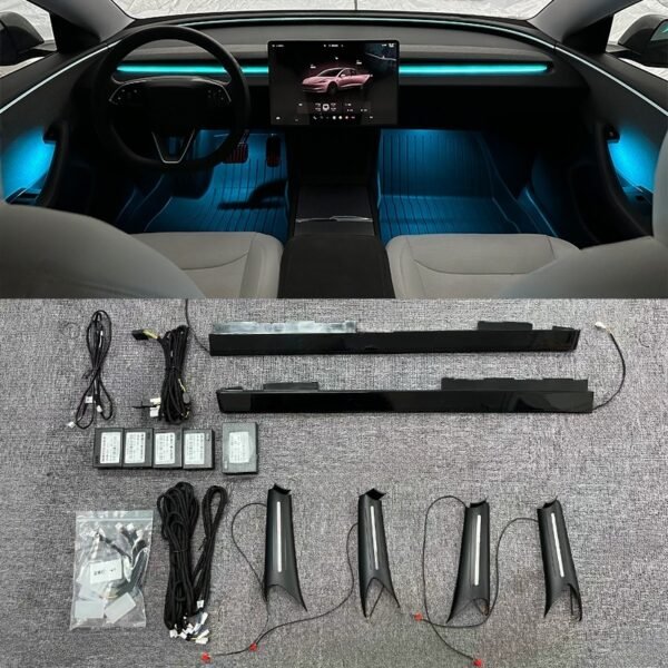 Tesla Model 3 Highland/Model Y Juniper Dynamic Active RGB Ambient Lighting Upgrade Kit