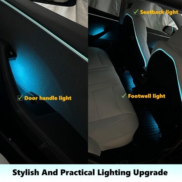 Tesla Model 3 Highland/Model Y Juniper Dynamic Active RGB Ambient Lighting Upgrade Kit