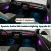Tesla Model 3 Highland/Model Y Juniper Dynamic Active RGB Ambient Lighting Upgrade Kit